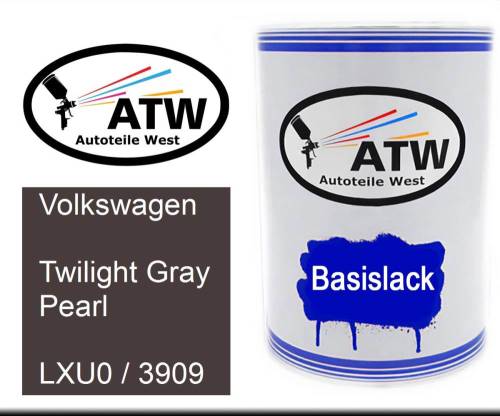 Volkswagen, Twilight Gray Pearl, LXU0 / 3909: 500ml Lackdose, von ATW Autoteile West.